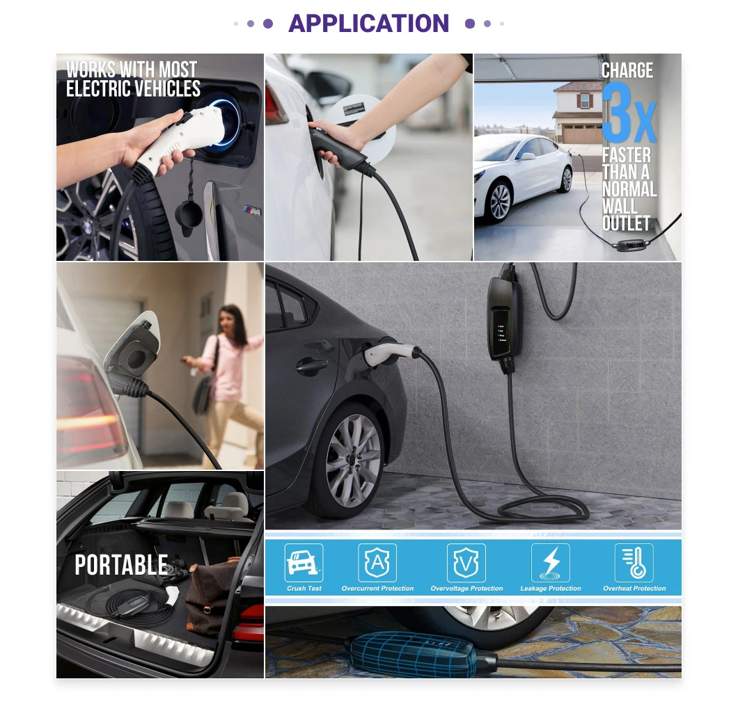 Customized IEC 62196 OEM Portable EV Charger Car Charger