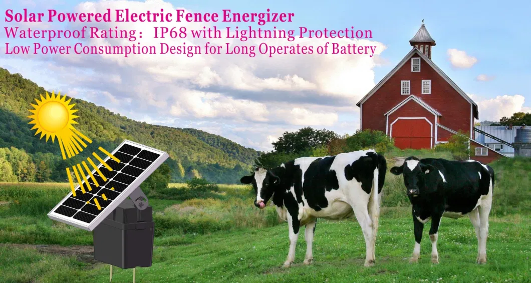Solar Electric Fence Charger of Animal Poultry Husbandry Equipment for Farm, Goat, Pig, Animal, Livestock
