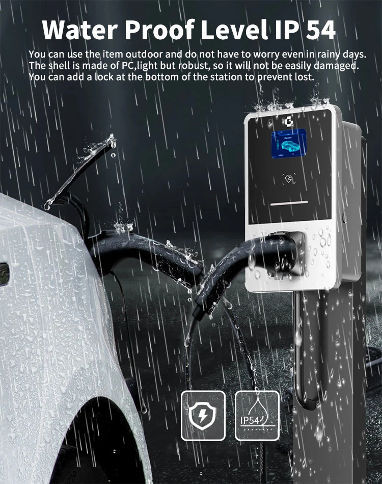 7kw Wallbox Charger Untethered for UK and France Electric Vehicle Charging Station