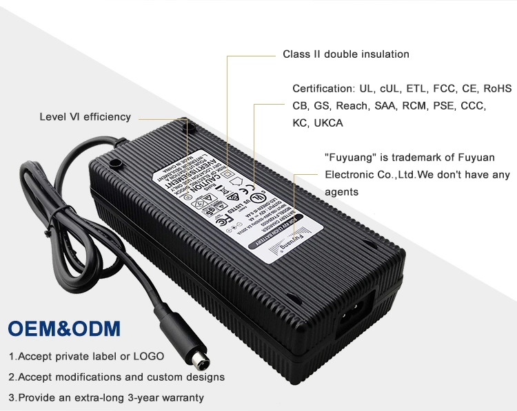 Fuyuang Fanless High Power 14.6V 18A 19A 20A 450W Golf Cart Jet Ski Marine Lead Acid Battery Charger