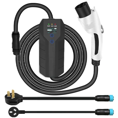 32A Type2 Electric Vehicle Charger Portable Evse EV Charger with LCD Display EV Charger