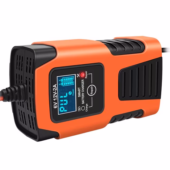 Automatic Car Motorcycle Battery Charger 12V 6V 2A Pulse Repair Lead Acid Battery Charger